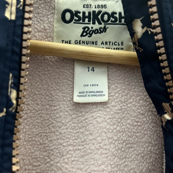Oshkosh B’gosh fleece lined rain jacket 14 - Picture 6 of 10